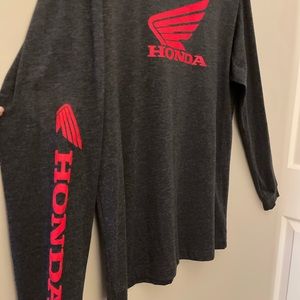 Men’s Honda long sleeve dark Heather grayt-shirt size Large